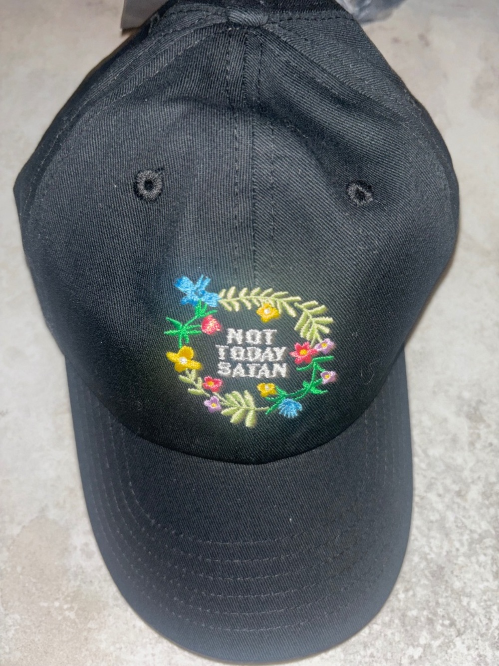 Not Today Satan Dad Cap NWT